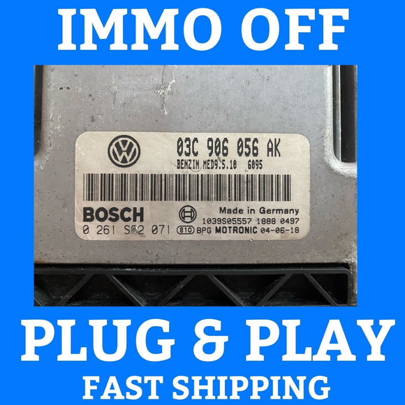PLUG & PLAY VW GOLF ENGINE ECU 0261S02071 03C906056AK IMMO OFF UNLOCKED