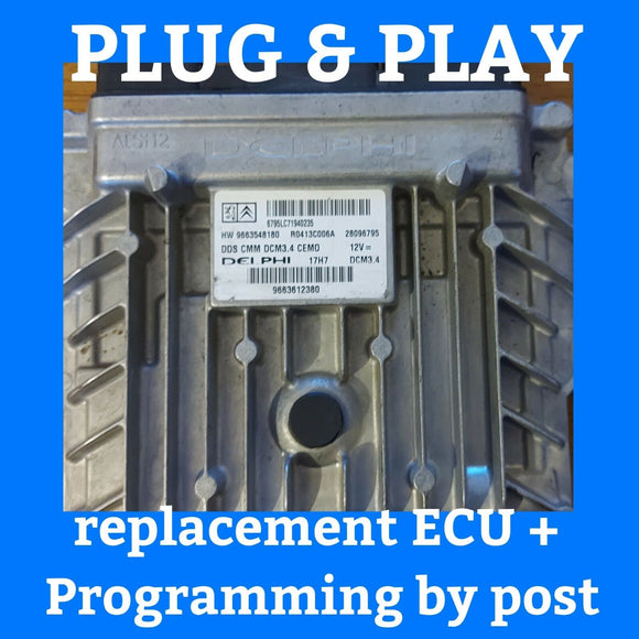 PLUG & PLAY PEUGEOT CITROEN ECU 9663548180 9663612380 DCM3.4 PROGRAMMING BY POST