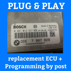 PLUG & PLAY BMW ECU 0281013537 DDE7807878 +PROGRAMMING BY POST