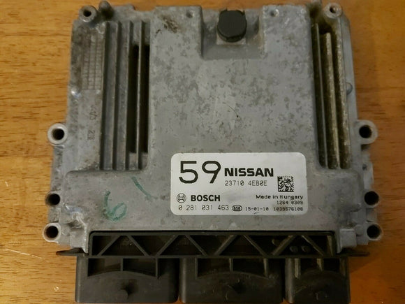 TESTED WORKING NISSAN QASHQAI ENGINE ECU CONTROL UNIT 0281031463 237104EB0E 59