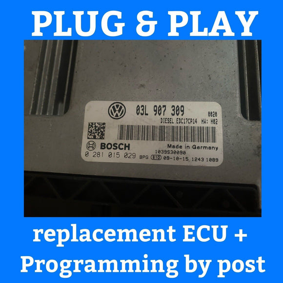 PLUG & PLAY VW  ECU 0281015029 03L907309 HW:H02 PROGRAMMING BY POST
