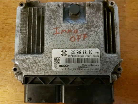 PLUG & GO VW CADDY 1.9 TDI ENGINE ECU 0281014073 03G906021PD IMMO OFF