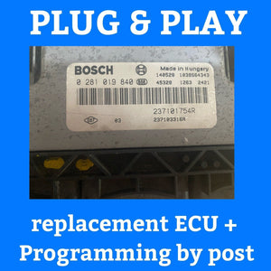 PLUG & PLAY RENAULT TRAFIC ECU 0281019840 23101754R + Programming by post